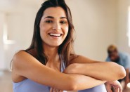 Young Woman at yoga class